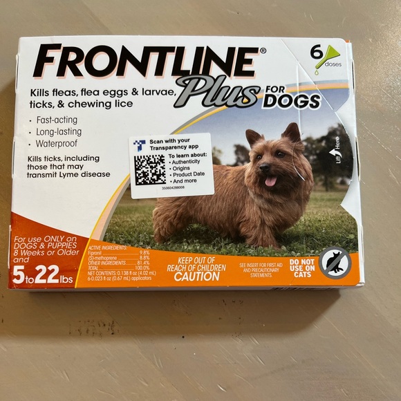 Frontline Plus For Dogs (5-22lbs) 18 Month Supply - 3 Boxes Total